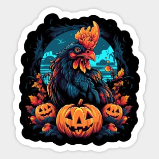 Chicken Halloween Sticker